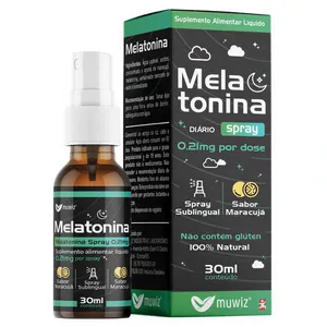 MELATONINA SPRAY SUBLINGUAL SABOR MARACUJÁ 30ML - MUWIZ