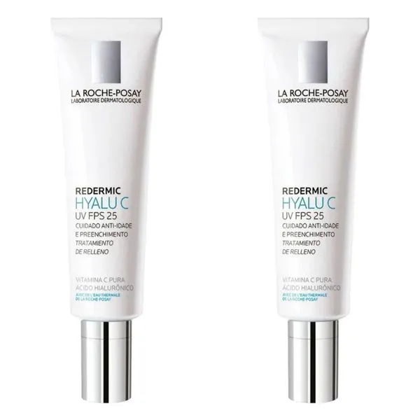 Kit com 2 Unidades de Creme Dermatológico La Roche-Posay Redermic UV Hyalu C 40ml