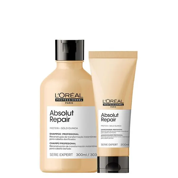 Kit L'Oréal Professionnel Serie Expert Absolut Repair Gold Quinoa - Shampoo 300 ml + Condicionador 200 ml