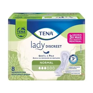 Kit c/9 Absorvente Tena Lady Discreet Normal c/8 Unidades