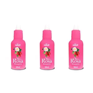 Usar Óleo De Rosa Mosqueta Na Pele Tratamento Natural 3 Unid
