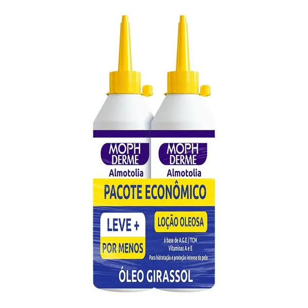 Kit Óleo Corporal De Girassol Moph Derme Almotolia 2 Unidades 200ml Cada