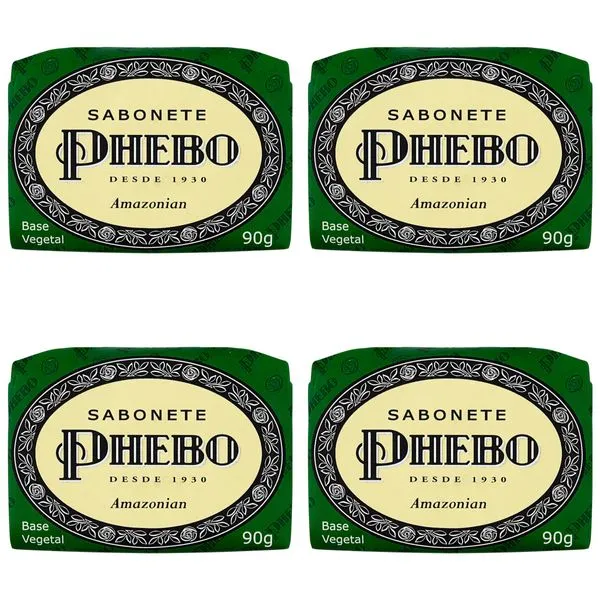 Kit c/4 Sabonetes Phebo Amazonian 90g cada