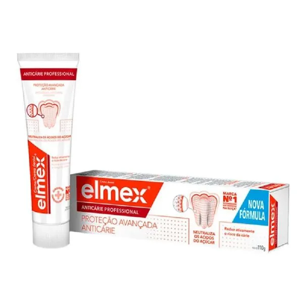 Kit com 3 Unidades de Creme Dental Elmex Anticárie Professional 110G