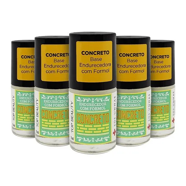 Kit c/5 Unidades de Esmalte para Unha top Beauty 7ml SOS Unhas Concreto