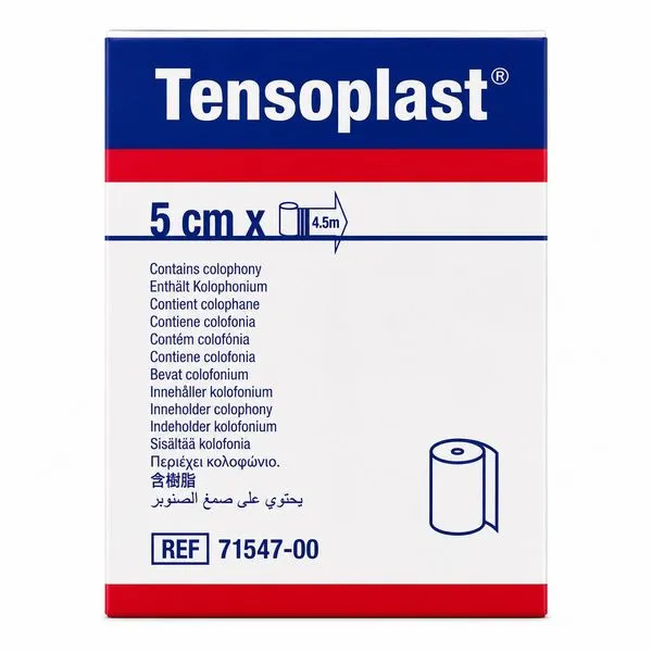 Bandagem Elástica Adesiva Tensoplast Compressiva Esportiva 5cmX4.5cm