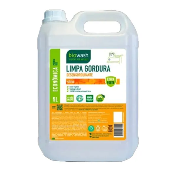 Desengordurante Limpa Gordura Biodegradável Biowash 5L