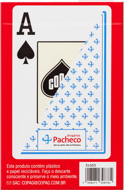 Baralho Drogarias Pacheco 54 Cartas