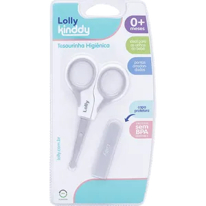 Tesoura Infantil Lolly Kindy com Capa Protetora 1 Unidade