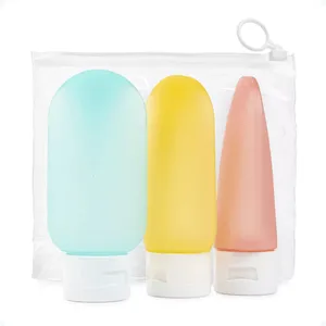 Kit Viagem 3 Frascos Porta Creme Shampoo Condicionador 60ml