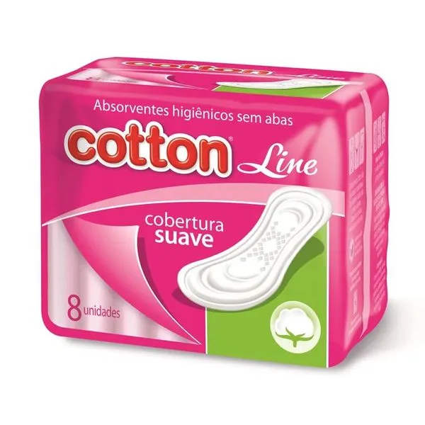 Kit c/2 Absorvente Cotton S/Abas Suave 16 unidades
