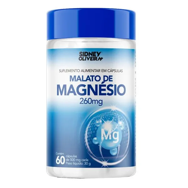 Magnésio Malato 260mg 60 Cápsulas Sidney Oliveira Jequiti 60 Capsulas