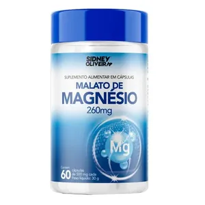 Magnésio Malato 260mg 60 Cápsulas Sidney Oliveira Jequiti 60 Capsulas