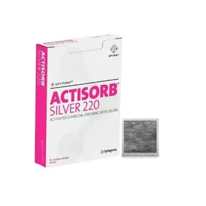 Curativo Actisorb Silver 220 Carvão Ativado Com Prata 10.5 x 10cm (1 unidade) - Systagenix