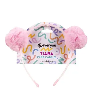 Tiara Infantil Ever You Pompom Rosa 1 Unidade