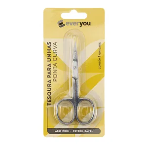 Tesoura Curva Para Unhas Ever You Aço Inox 1 Unidade