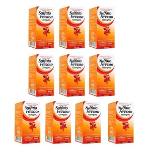 Kit C/10 Sulfato Ferroso Gotas 125MG 30ML - Arte Nativa