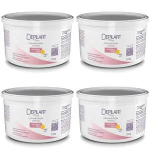 Kit c/4 Unidades de Depilador Cera Morna Depilart 200g