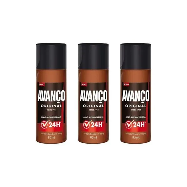 Kit c/ 3 Unidades de Desodorante Spray Avanço 85ml Original