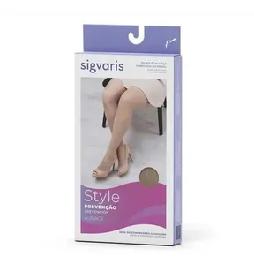 120B - Meia Sigvaris Audace Meia Calça 15-20 MMHG Feminina COM PONTEIRA C NATURAL Cor: Natural Tam: C COM PONTEIRA C NATURAL