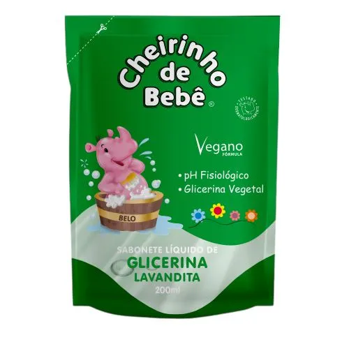 Sabonete Liquido Infantil Cheirinho Bebê Refil 200ml Lavanda