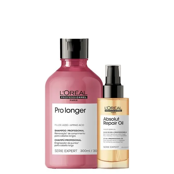 Kit L'Oréal Professionnel Serie Expert Pro Longer - Shampoo 300 ml + Óleo 90 ml