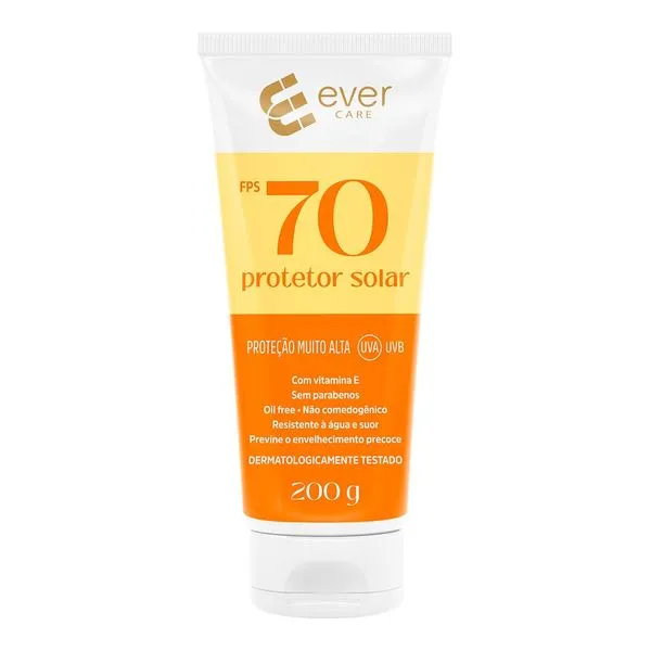 Protetor Solar Corporal Ever Care FPS70 200g Protetor Solar Corporal Ever Care FPS 70 200g