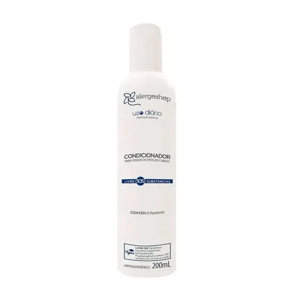 Condicionador Hipoalergênico Uso Diário Alergoshop 200ml Branco