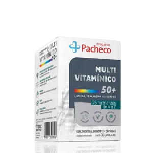 Multivitamínico 50+ Drogaria Pacheco 30 Cápsulas Gelatinosas