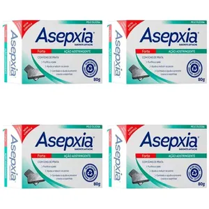 Kit c/4 Sabonetes Asepxia Barra 80g Forte
