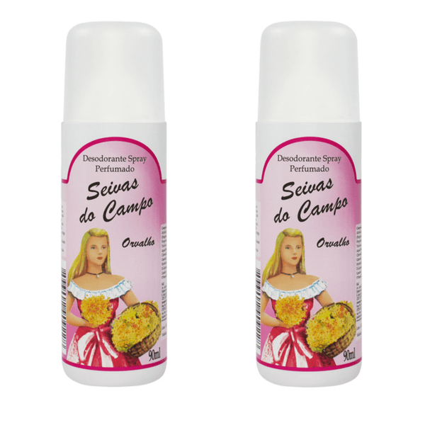 Kit c/2 Unidades de Desodorante Spray Seivas Do Campo 90ml Orvalho
