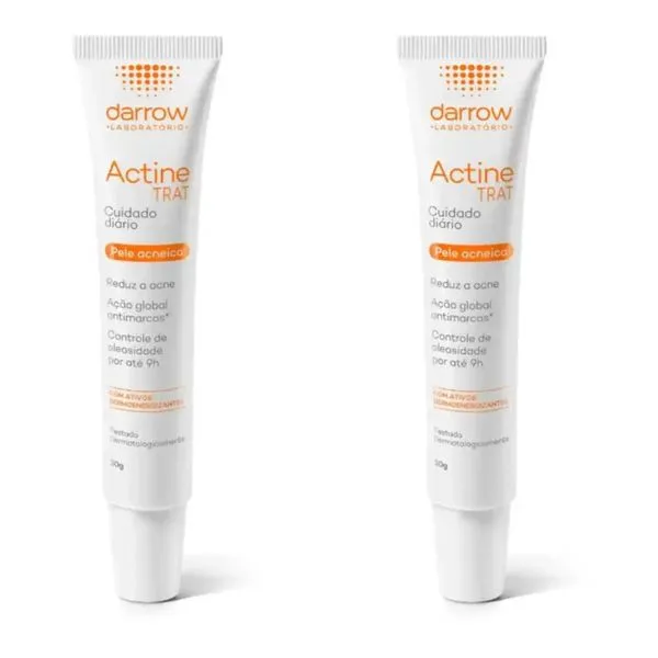 Kit com 2 Unidades de Gel Antiacne Actine Trat Cuidado Diário com 30ml