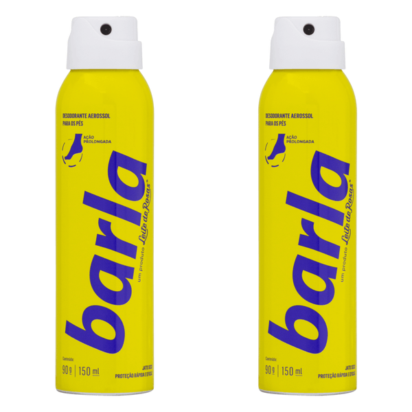 Kit c/2 Unidades de Desodorante Aerosol Pés Barla 90g