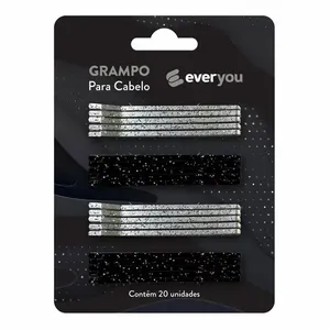 Grampo para Cabelo Ever You Gliter Tradicional 20 Unidades