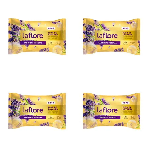 Kit c/4 Sabonetes Davene Laflore Lavanda150g