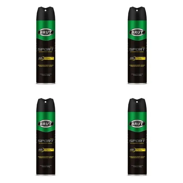 Kit c/4 Unidades de Desodorante Aerosol Brut 150ml Men Sport