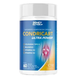 Colágeno Tipo ii + mdk Condricart Ultra Power 60 Cápsulas Sidney Oliveira Jequiti 60 Capsulas