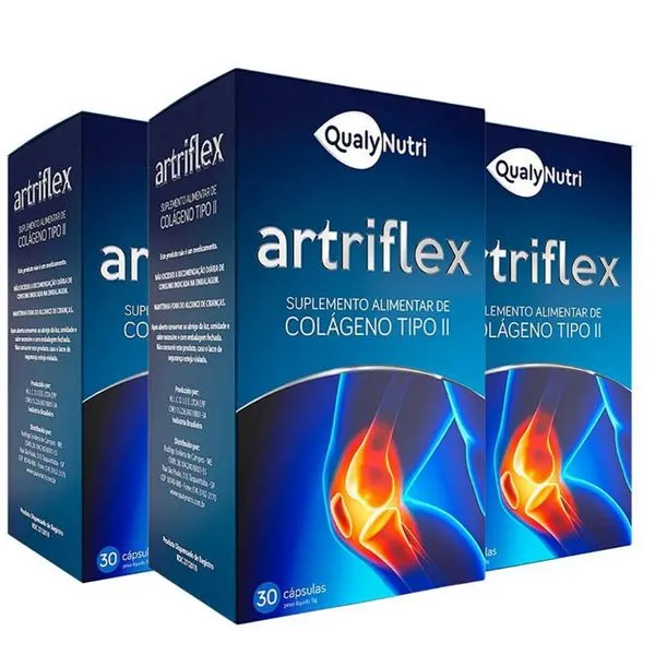 Kit C/3 Artriflex Tipo II 40MG c/30 Cápsulas - QualyNutri