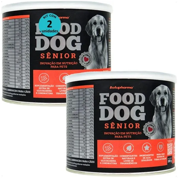 FOOD DOG SENIOR 100G NUTRIÇÃO PARA CÃES IDOSOS KIT COM 2