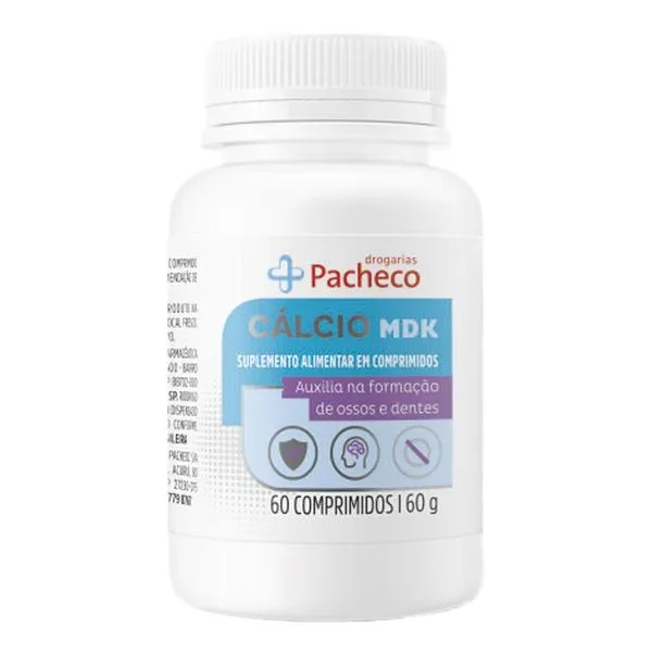 Cálcio MDK Drogarias Pacheco 60 Comprimidos