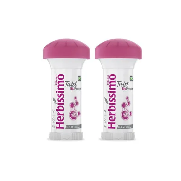 Kit c/2 Unidades de Desodorante Creme Twist Herbissimo 45g Hibisco