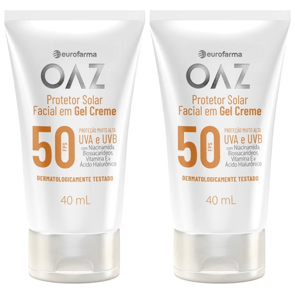 Kit com 2 Unidades de Protetor Solar Facial FPS50 OAZ 40g