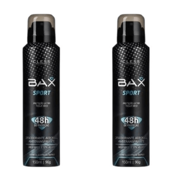 Kit c/2 Unidades de Desodorante Aerosol Bax 150ml Sport Men