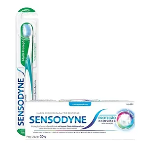 Kit Sensodyne Creme Dental Proteção Completa 20g + Escova de Dente Multiproteção 1 Unidade