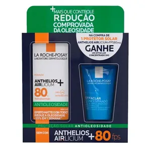Kit La Roche-Posay Protetor Solar FPS 80 Anthelios Airlicium+ 40g + Gel de Limpeza Effaclar Concentrado 50g