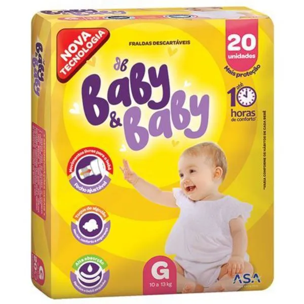Fralda Baby&Baby Econômica (G) 20 Unidades