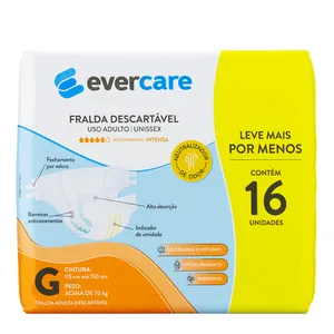 Fralda Descartável Adulto Ever Care G 16 Unidades