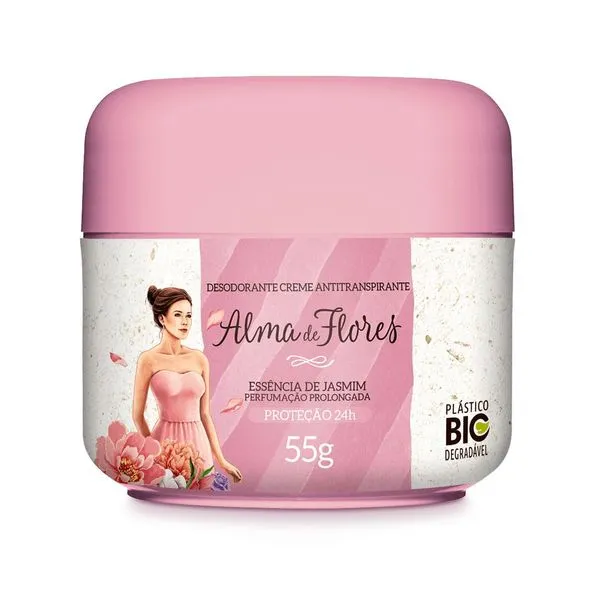 Alma de Flores Desodorante Creme Jasmim De 55g