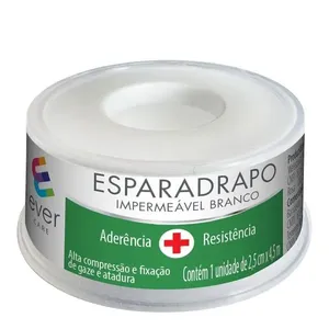 Esparadrapo Impermeável Ever Care Branco 2,5cm x 4,5m