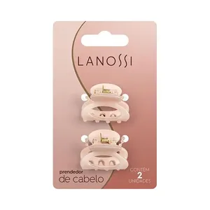 Piranha de Cabelo Lanossi Pequeno Rose C/2 Unidades